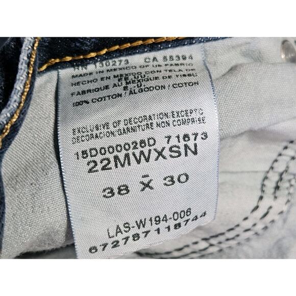 Wrangler 20x Jeans Mens 38x30 Blue Style 22 Vintage Dark Wash Denim - Picture 8 of 13